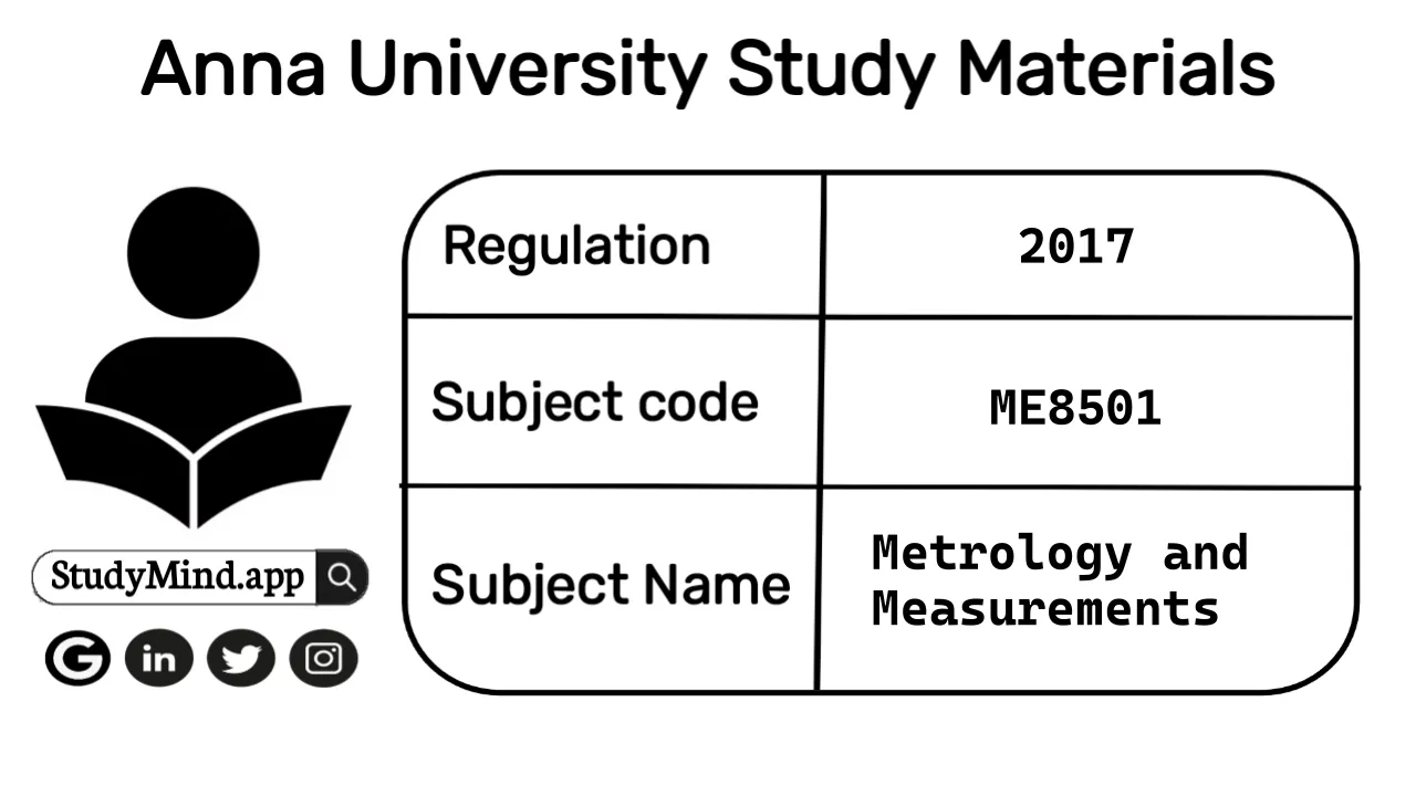 ME8501 Metrology and Measurements